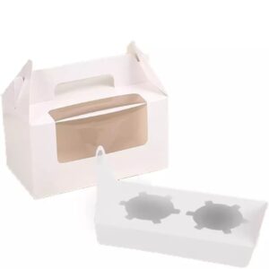 Cajas Cupcake Blanca c/acetato 17x9x9 - x12 unid
