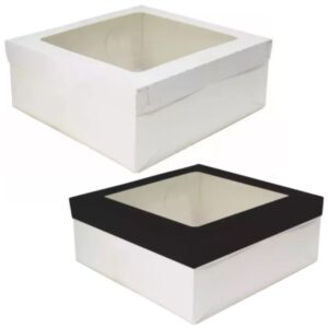 Cajas c/acetato 20x20x6 cm Visor x12unid