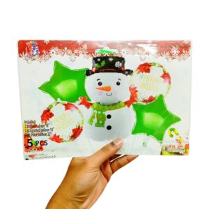 Set de Globos Navidad Nieve Flores