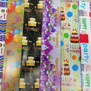 Papel de regalo Cumple Classic  x20 pliegos