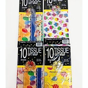 Papel Seda Estamp. Cumple. x10 pliegos