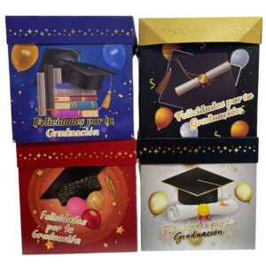 Cajas 15x15cm Graduación Color x4 unid