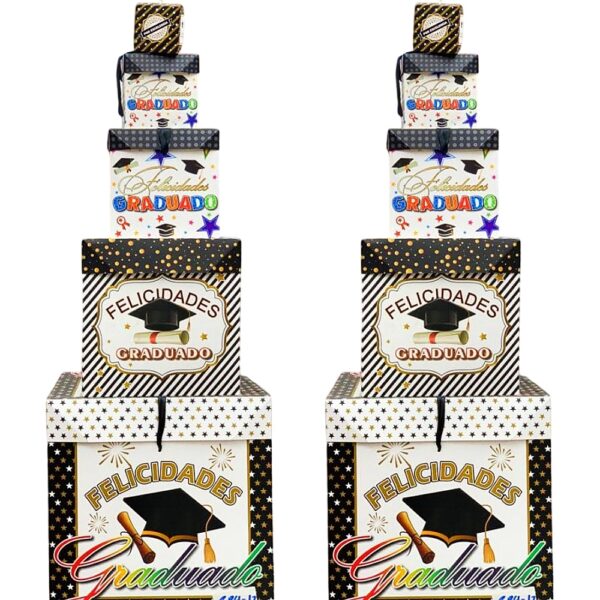 Cajas Cubo Graduacion Pack x5 cajas