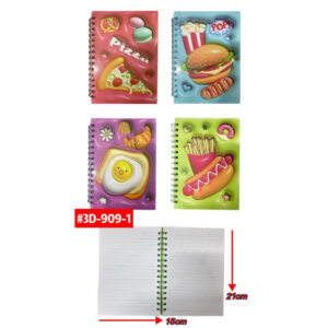 Libretas Comida 3D  #3D-909-1