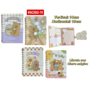 Libretas Capibara cierre mágico #SC202-11