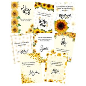 Tarjetas Afiche Flores Amarillas x8 unid.
