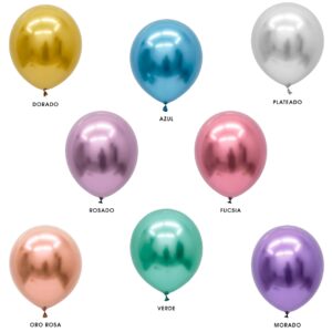 Globos Cromados R10 x50 unidades