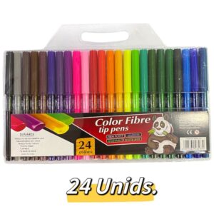 Marcadores 24 Piezas Punta Fina x3 unid