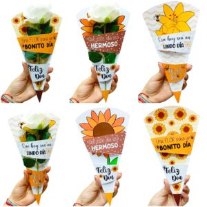 Porta Rosas Flores Amarillas x6 unid.