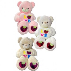 Peluche Oso Corazon fresa 100cm Ps246**