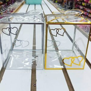 Cajas de Acetato Corazones 10x10x12