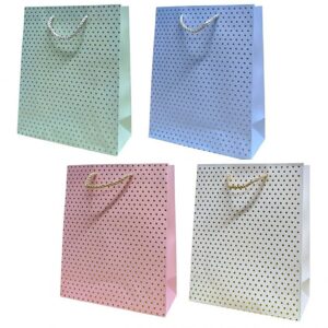 Bolsas Lujo 32×26 Puntos Pastel x12 unid