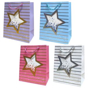 Bolsas Lujo 32×26 Estrella Pastel x12 unid