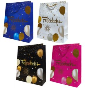 Bolsas Lujo 24×20 Felicidades Lunares x12 unid