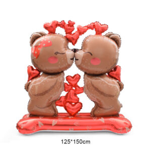 Globo Foil 48' Jumbo Oso Pareja c/Base