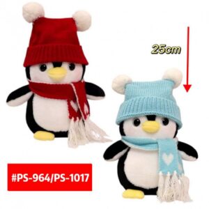 Peluche Pinguino Con Gorro 25cm PS964**