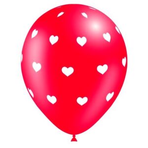 Globos Rojos Corazones R10 x50 unid.