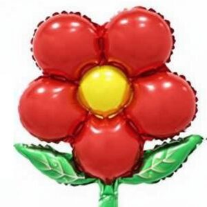 Globo Foil 18' Flor Roja x6 unid