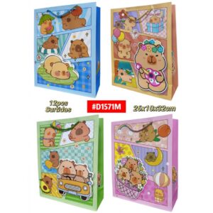 Bolsas Personajes 26x32x10 Capibara x12 unid