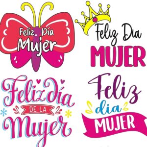 Stickers Feliz Día Mujer x12 unid.