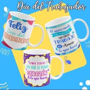 Tazas día del trabajador x12 unid