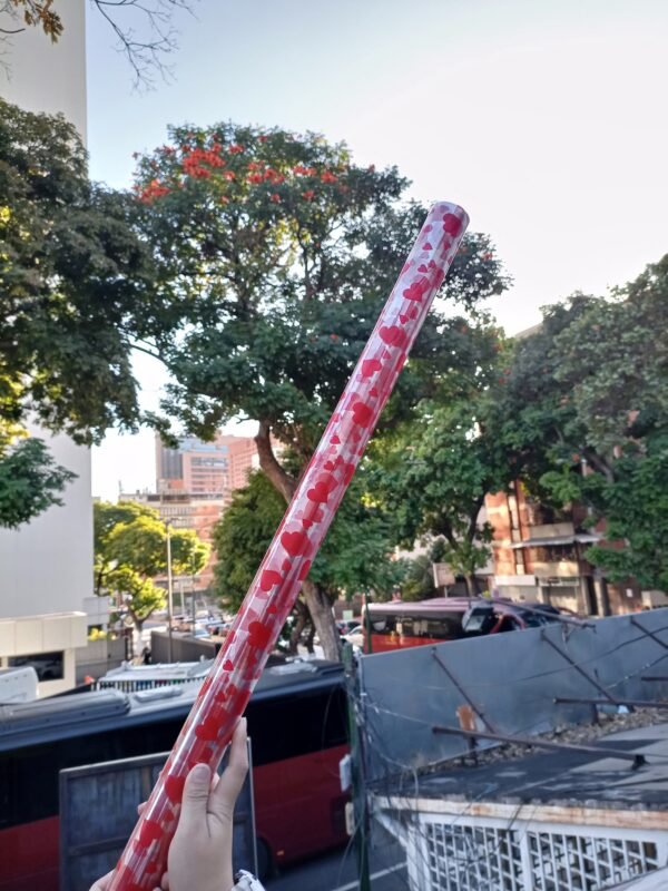 Celofán Estampado de Corazón2 Trans. 30mts