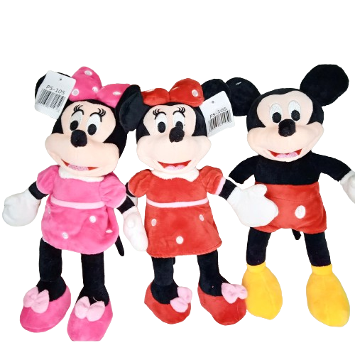 Peluches Mickey y Minnie 35 cm.
