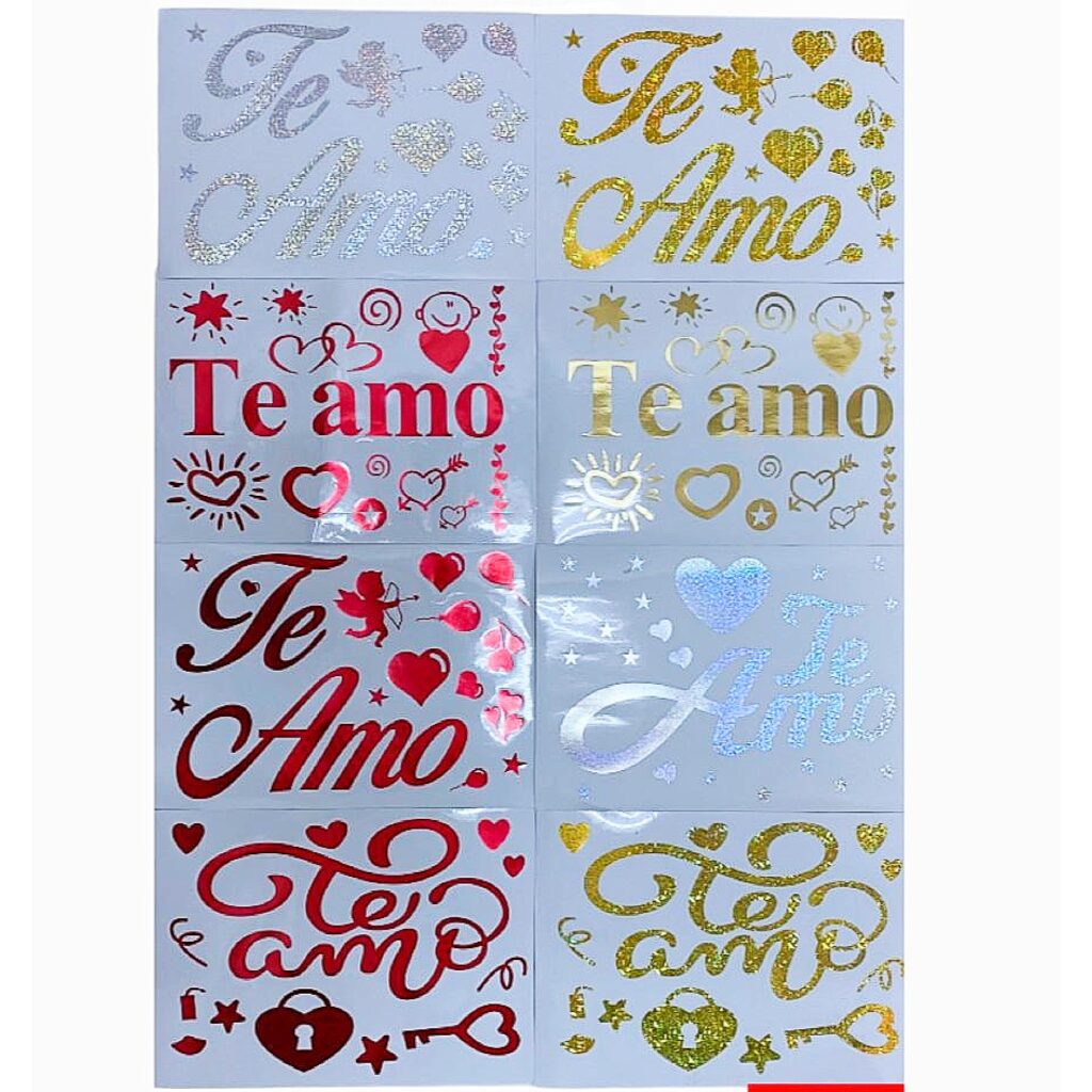 Stickers Te Amo / Te Quiero x12 unidades – Peluchesalmayor.com.ve