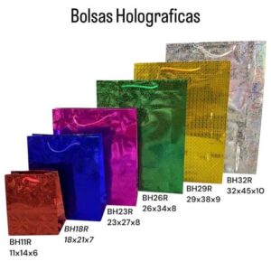 Bolsas Holograficas 32x45 #BH32R x12u.