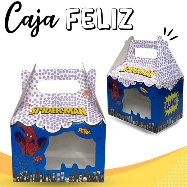 Cajita Feliz de Personajes con Visor de acetato x12 unid