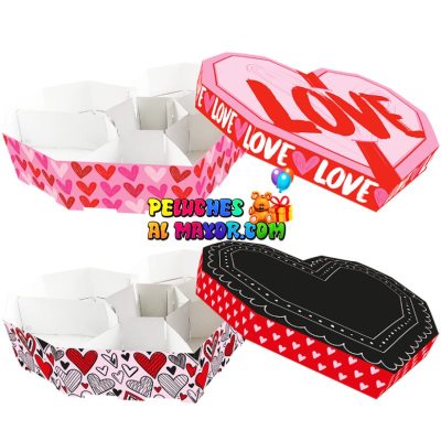 Cajas Dulcera en forma de corazón x4 unid
