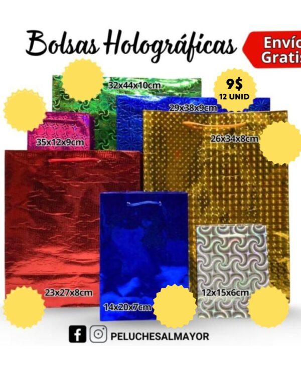 Bolsas Holog. 38x29x9cm x12u. #BH29R