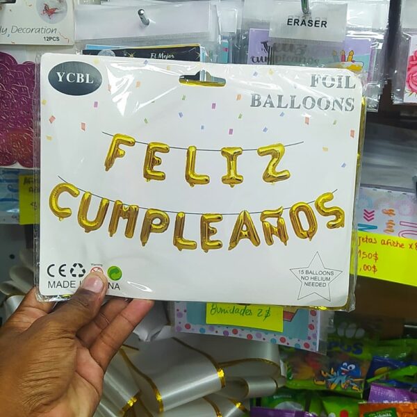 Globos Foil Letras Cumpleaños. - Image 4
