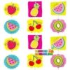 Habladores Medianos Frutas x12 Unid