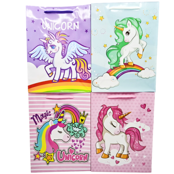 Bolsas de Regalo Med. Unicornio x12 unid.