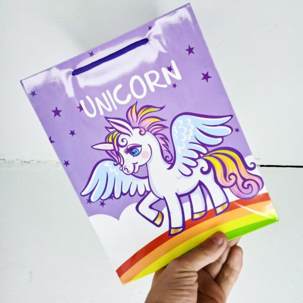 Bolsas de Regalo Med. Unicornio x12 unid.