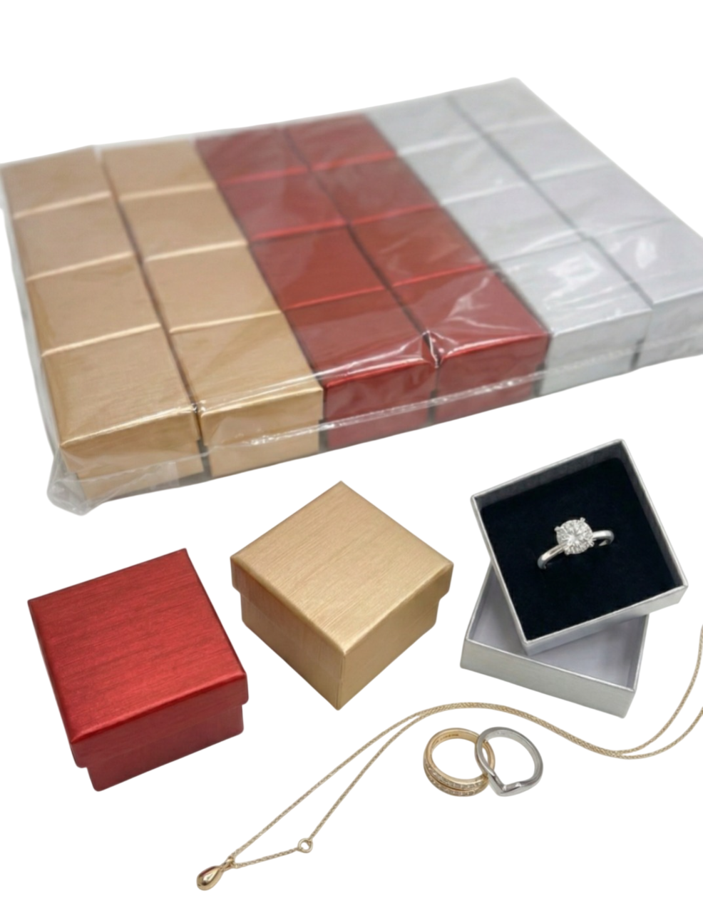 Estuches de Anillo 5×5 Unicolor. x12unid