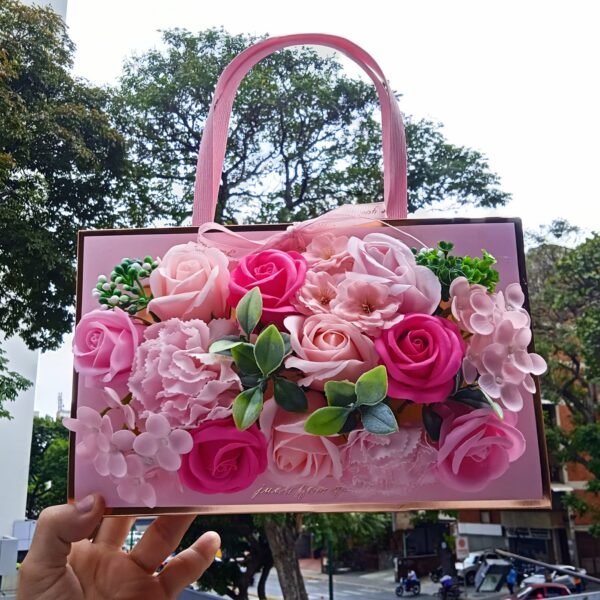 Cartera de Rosas Petalos de Jabón