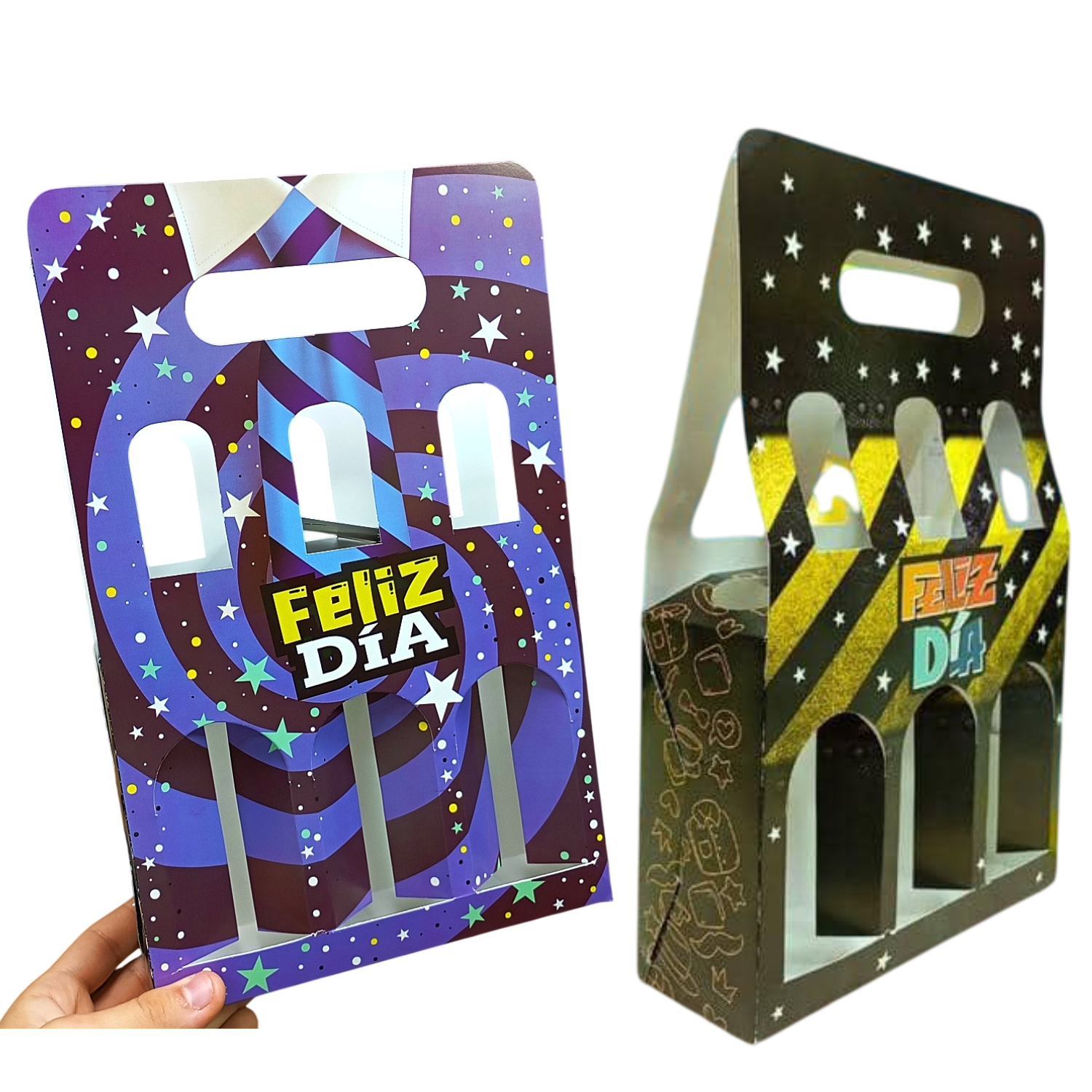 Cajas Trio Botellas Caballero x6 unid.