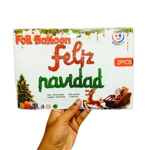 Globos Foil Letras Corrido Feliz Navidad