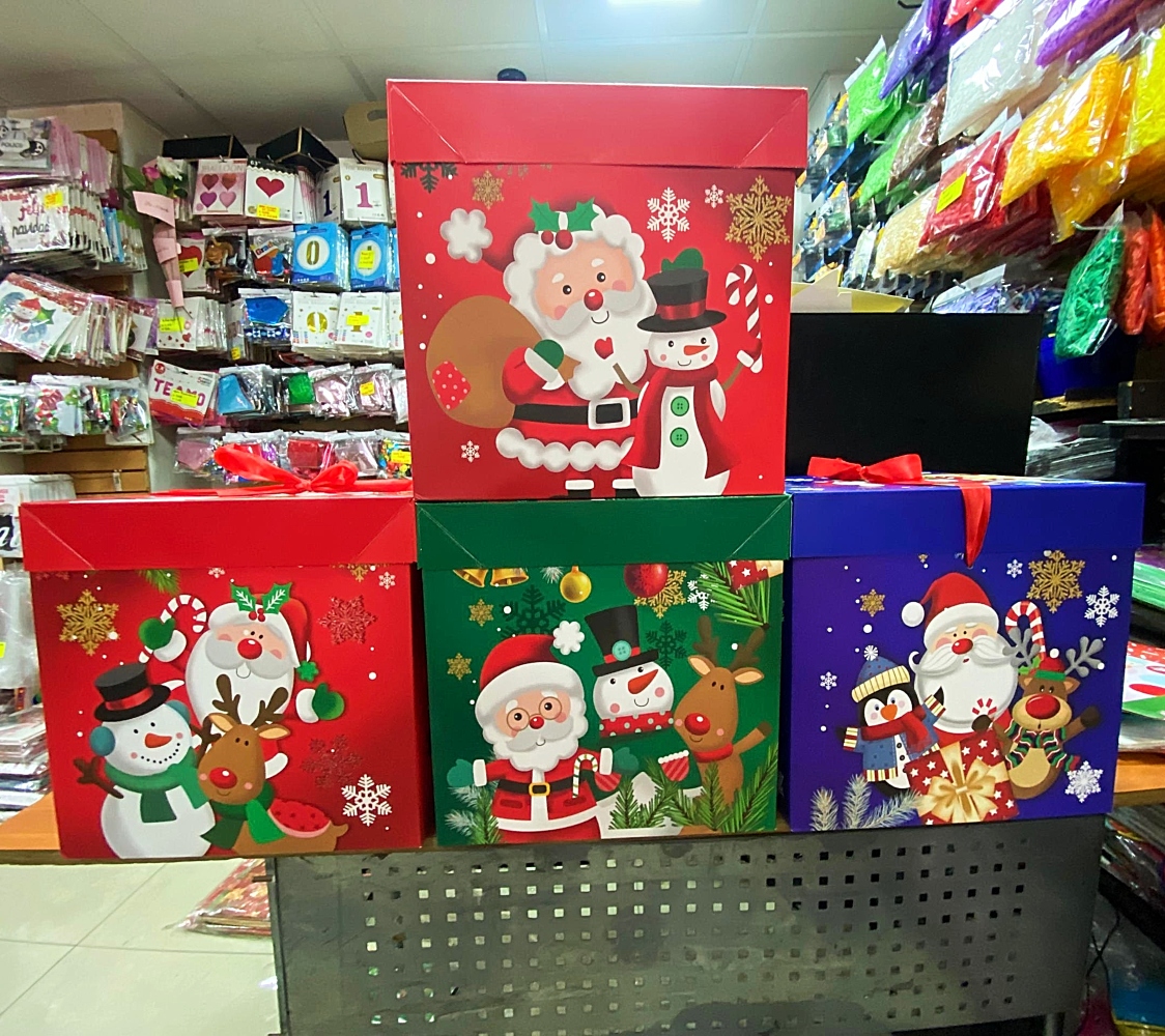 Cajas Cubo 30x30 Navidad Color x3 unid. - Image 4