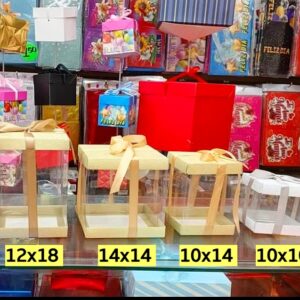 Cajas de Acetato 14x14 c/Cinta x6 unid