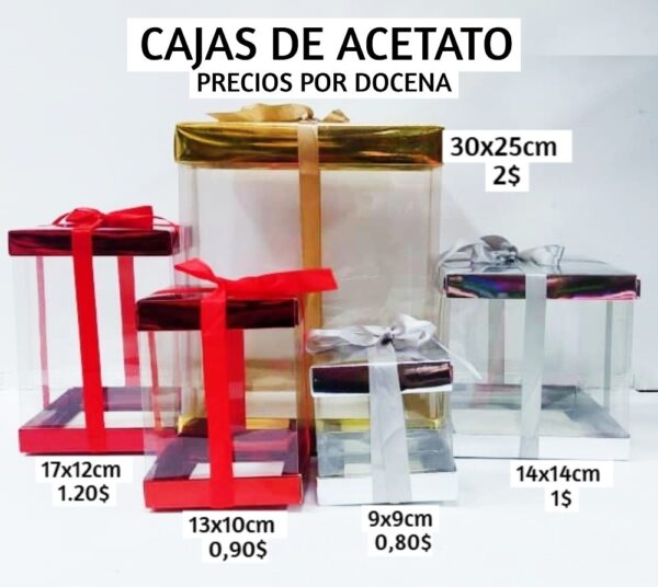 Cajas de Acetato 9x9 Metalico x6 unid