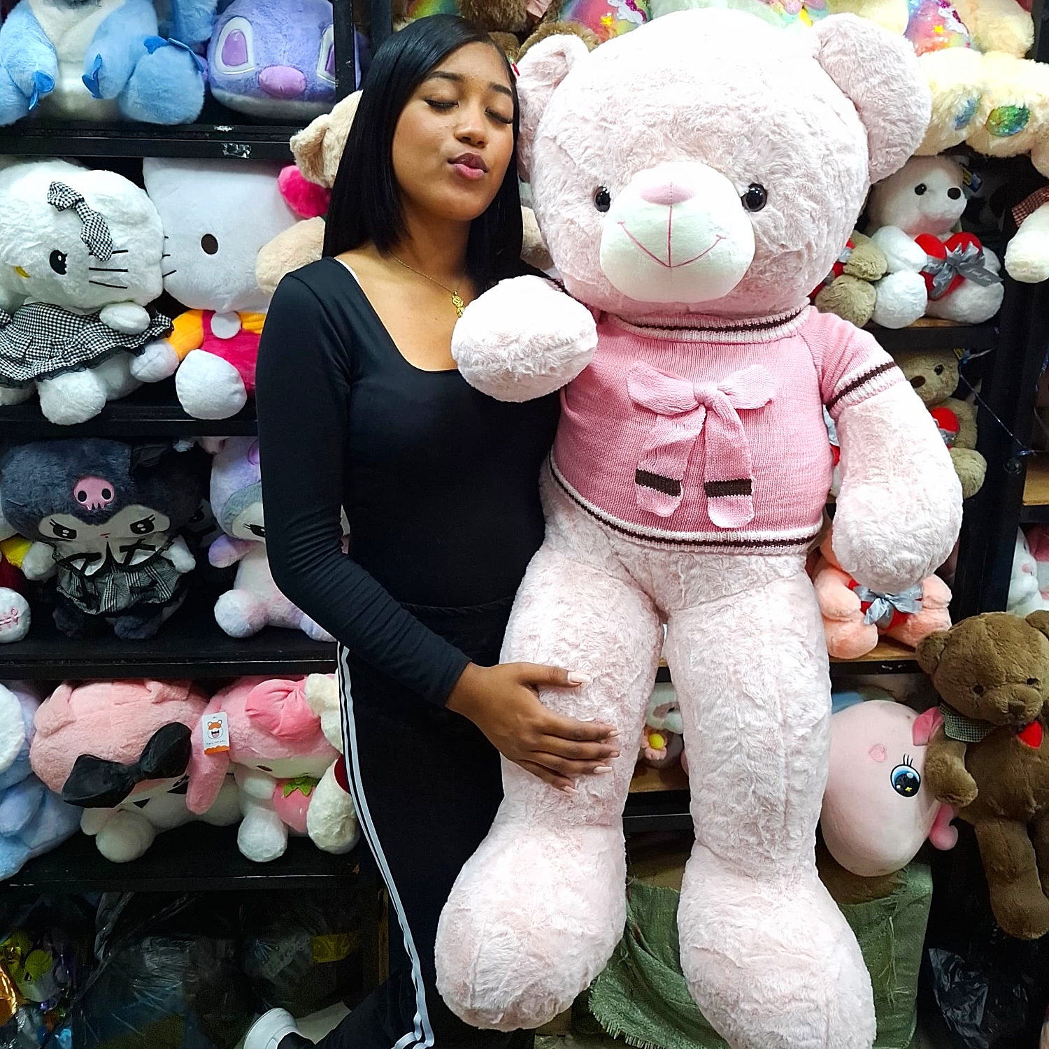 Peluche Oso Camisa Rosa 120cm #2439-115 - Image 3