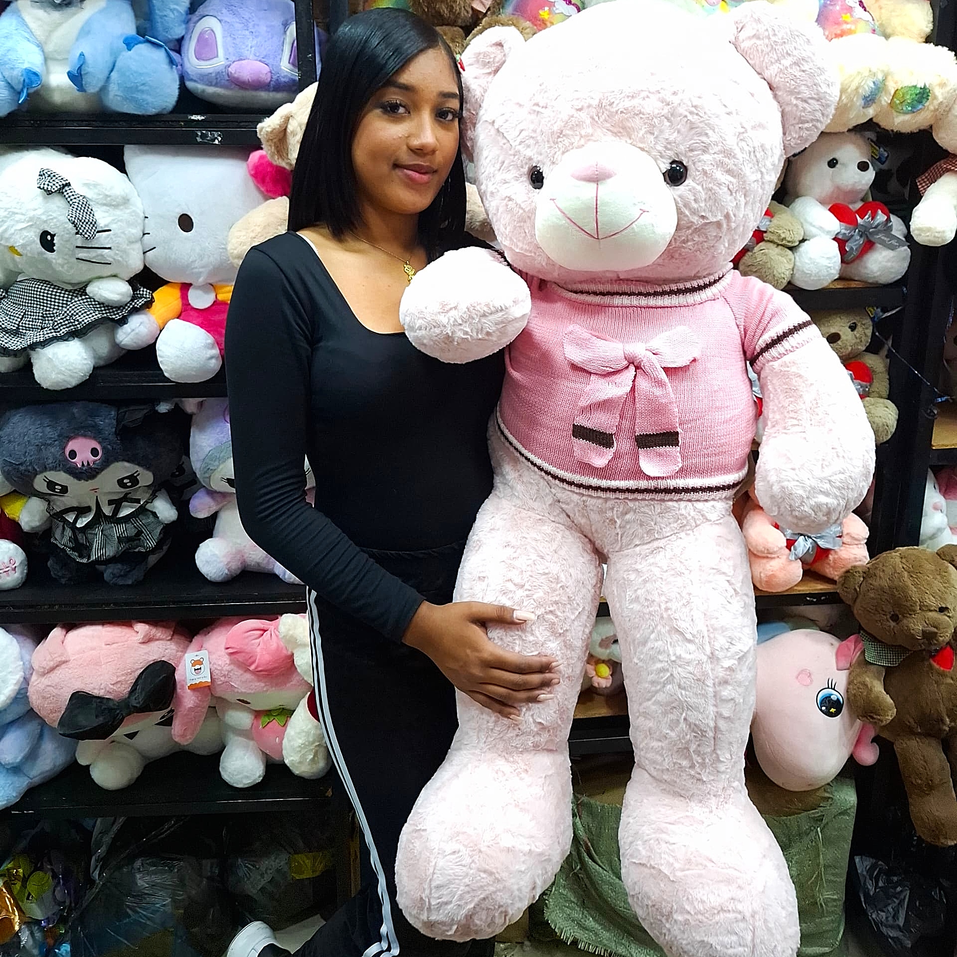 Peluche Oso Camisa Rosa 120cm #2439-115 - Image 2