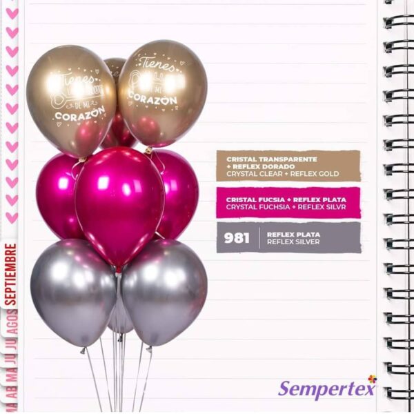 Globos Sempertex R12 Reflex Fucsia x10 unid. - Image 6