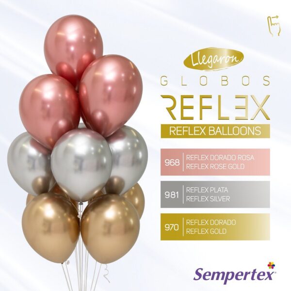 Globos Sempertex R5 Reflex Rosa Gold x50 unid. - Image 4