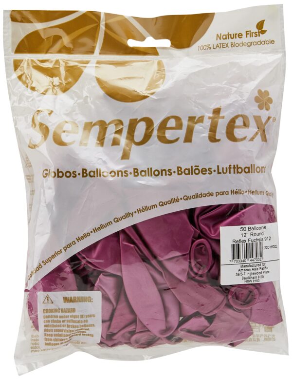 Globos Sempertex R12 Reflex Fucsia x10 unid. - Image 4