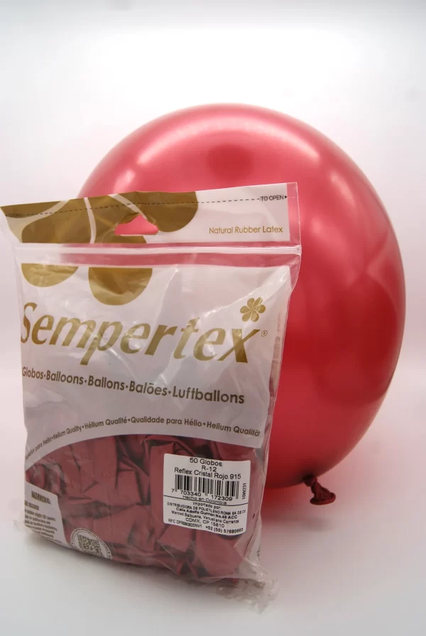 Globos Sempertex R5 Reflex Rojo x50 unid. - Image 3