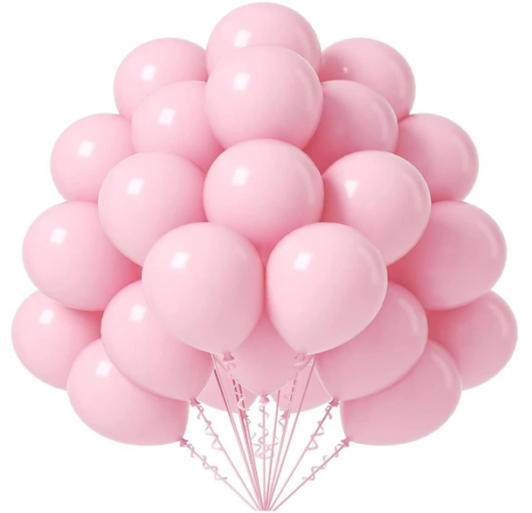 Globos Latex Sonrisa R11 Rosa Mate x50 unid